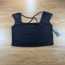 Wild Fable Women’s XXL Black ButterBliss Square Neck Crop Top NWT