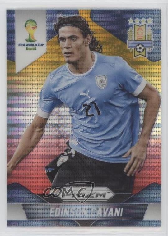 2014 Panini Prizm World Cup Yellow & Red Pulsar Prizm Edinson Cavani #193 00e8