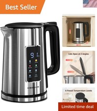 1.7L Electric Kettle, Touch Screen Water Boiler, No Plastic Interior, Double ...