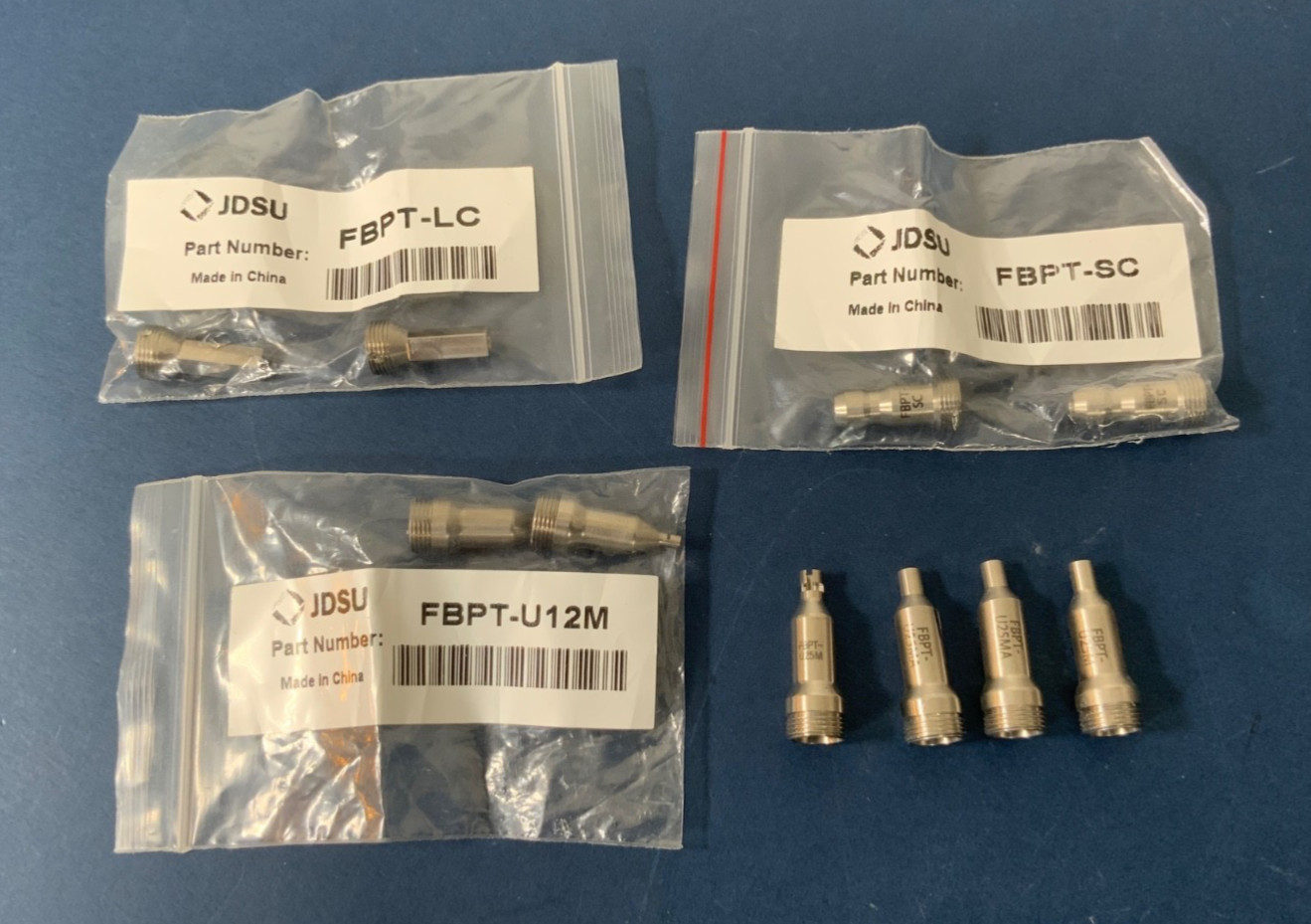 Lot of 10 JDSU FBPT Tips P5000i scope (2)-LC (2)-SC (2)-U12M (1)-U25M (3)-U25MA