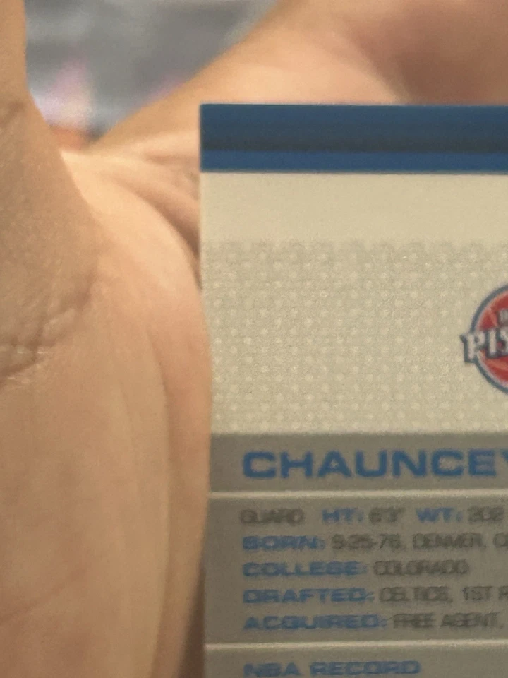 2005-06 Topps Finest Black Refractor #37 Chauncey Billups 18/19  Detroit Pistons - Image 3 of 4