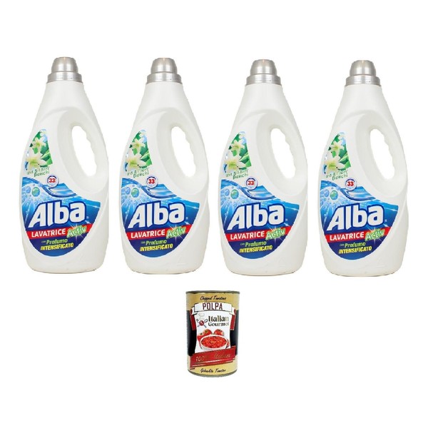 Alba Lavatrice Active Iris Und Fiori Bianchi 4X1850Ml, FlüSsigwaschmittel +Polpa-image