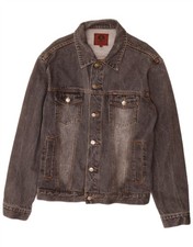 TIMES Herren Jeansjacke UK 42 XL Grau Baumwol...