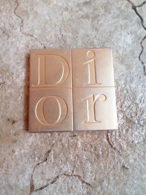 Christian Dior Vintage Spiegel Gold Metall 6cm Rar selten Rarität Taschenspiegel