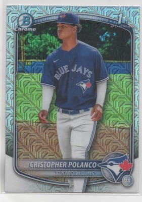 2025 Bowman Chrome Mega Box Cristopher Polanco Mega Refractor 1st RC #BCP-162