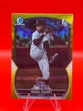 2023 Bowman Draft Chrome - Isaiah Coupet #BDC-37 Yellow #/75 Colorado Rockies