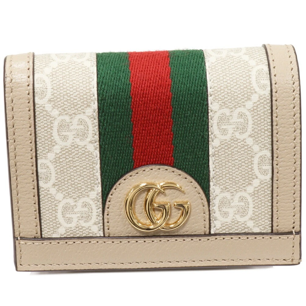Portefeuille Gucci Bi Fold (avec porte monnaie) Offidia GG Supreme Card Case Wallet PVC