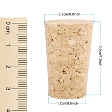(22*17*35mm)10PCS Natural Cork Tapered Corks Wooden Wine Bottle Stopper