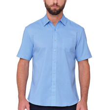 Nick Graham Men s Performance Stretch Short Sleeve Woven Shirt Size Small, Blu