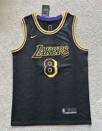 Nike Kobe Bryant #8 Los Angeles Lakers Black/Gold/Purple NBA Jersey Size 52