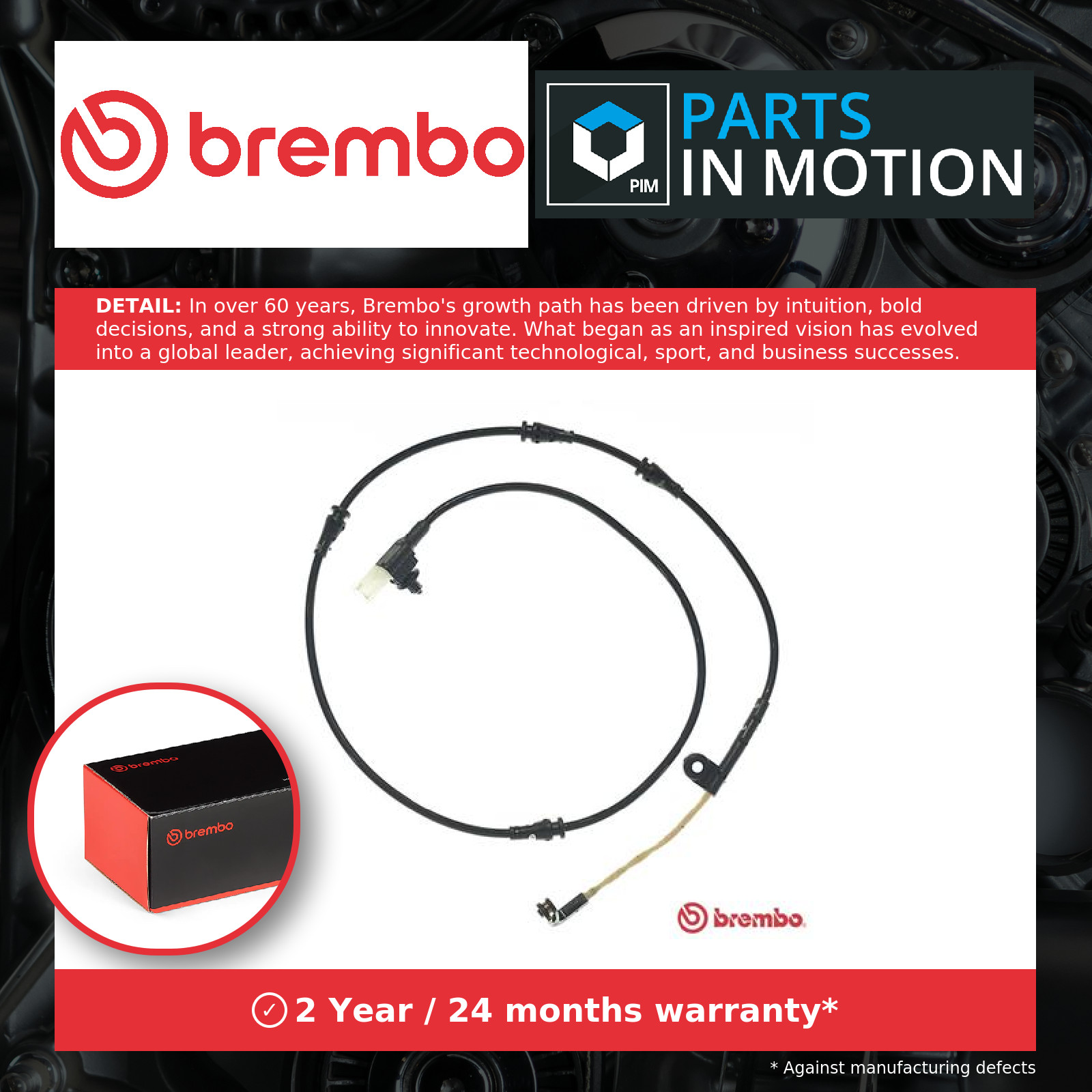 Brake Pad Wear Indicator Sensor A00265 Brembo Warning Contact Wire 5H2210K845BA - Image 3