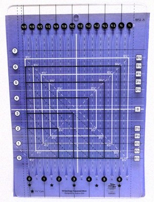 CREATIVE GRIDS Stripology Squared Mini RULER, Quilting, Non Slip, CGRGE3. USA.