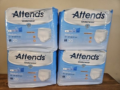 Attends Adult Absorbent Underwear 80 Pack Incontinence Ultimate Absorbency
