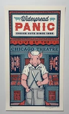 Widespread Panic Poster Chicago Theatre IL 2021 Silkscreen Official S/N Low Run