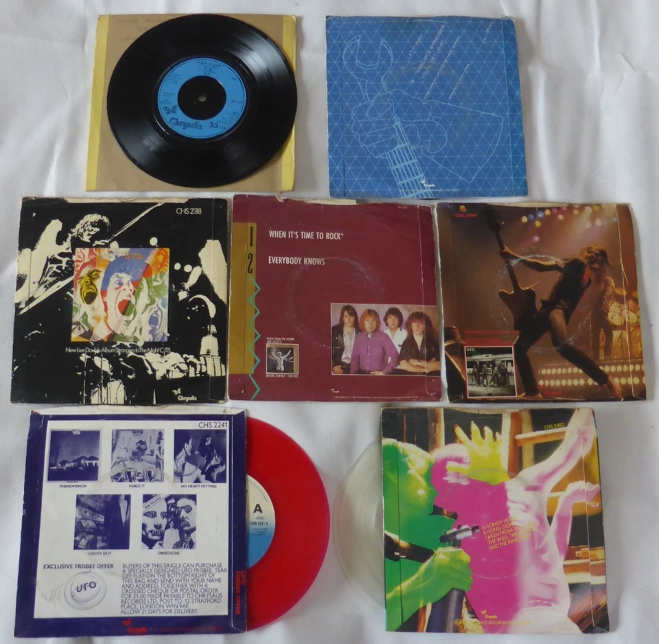 Lot: 7 X 7" UFO Vinyl -LONELY HEART/YOUNG BLOOD/LET IT RAIN/DOCTOR DOCTOR ETC Foto 2 de 4