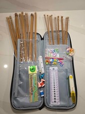 Bamboo Knitting Needle Set with Accessories and Case