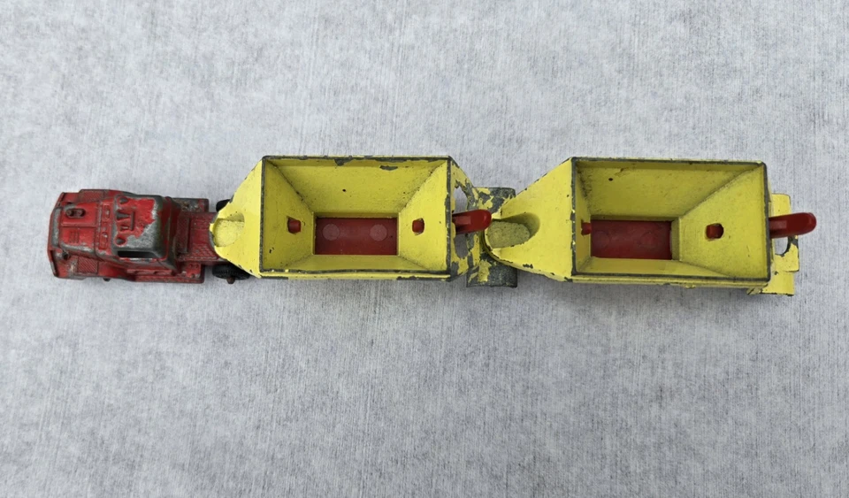 Rare Tootsietoy Semi With Belly Dump Trailers - Image 3 of 4