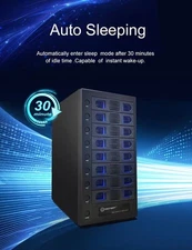 8 Bay Tool Less Tray Hot Swapable 2.5" and 3.5" SATA Hard Drive External USB-...