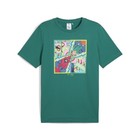 PUMA Squid Game Graphic Crew Neck Short Sleeve T-Shirt Mens Green Casual Tops 62