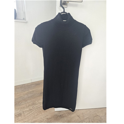 Versace Jeans Damen Strickkleid   Rollkragen Kurzarm XS schwarz