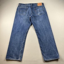 Levis 501 Jeans Mens 36x29 Blue Denim Original Straight Button Fly Medium Wash