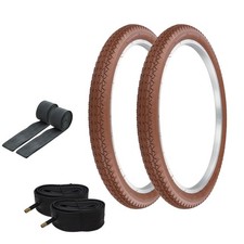 PRO TIRES 24 x 2.125 CLAY P-123A W/TUBES RIM STRIPS