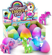 Unicorn Hatching Surprise Eggs for Kids - Easter Basket Stuffers - 6 Pack Grows