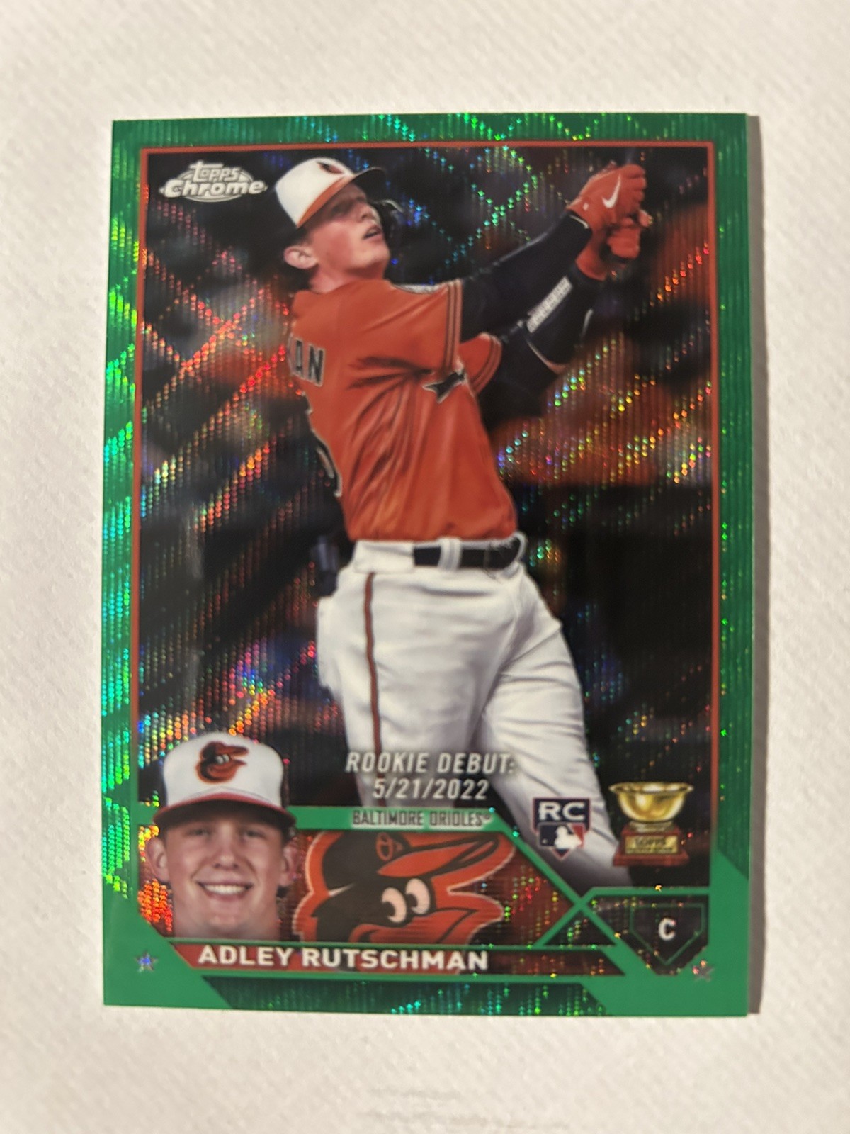 2023 Topps Chrome Update Series -Adley Rutschman #USC1 Green Refractor /99 (RC)