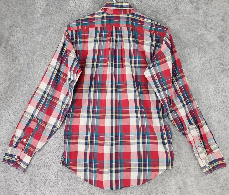 Polo by Ralph Lauren Shirt Womens Small Red Plaid Button Down Vintage USA - Image 2 of 4