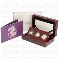 2026 Royal Mint 3 Coin Gold Proof Sovereign Set - BRAND NEW YELLOW GOLD!