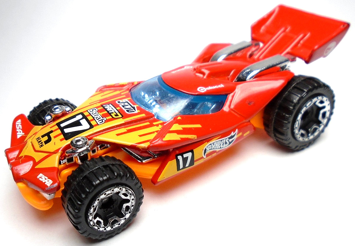 2017 HOT WHEELS DIGITAL PURSUIT BLADE RAIDER #17 RED 1:64 DIECAST 3" CAR ORANGE