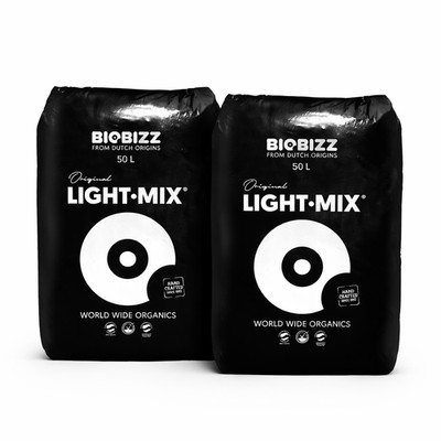 2 X Biobizz LIGHT MIX Erde Substrat Torf Perlite 50 LT