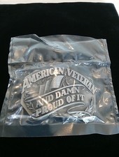 NEW/VTG 1987 Siskiyou Buckle Co Inc  American Veteran And Damn Proud Of It W-40