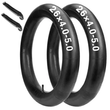 2-Pack 26×4.0/5.0 Fat Tire Bike Tubes Heavy Duty Bike Tube with AV 32mm