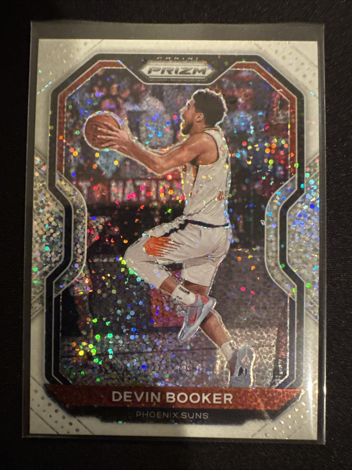 2020 NBA Prizm Devin Booker White Sparkle SSP #214 Phoenix Suns