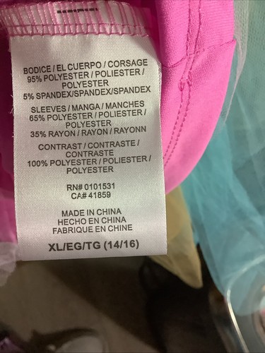 Jojo SIWA Kostüm rosa Tutu Überziehkleid ~ Nickelodeon neu mit Etikett XL 14/16 - Bild 12 von 21
