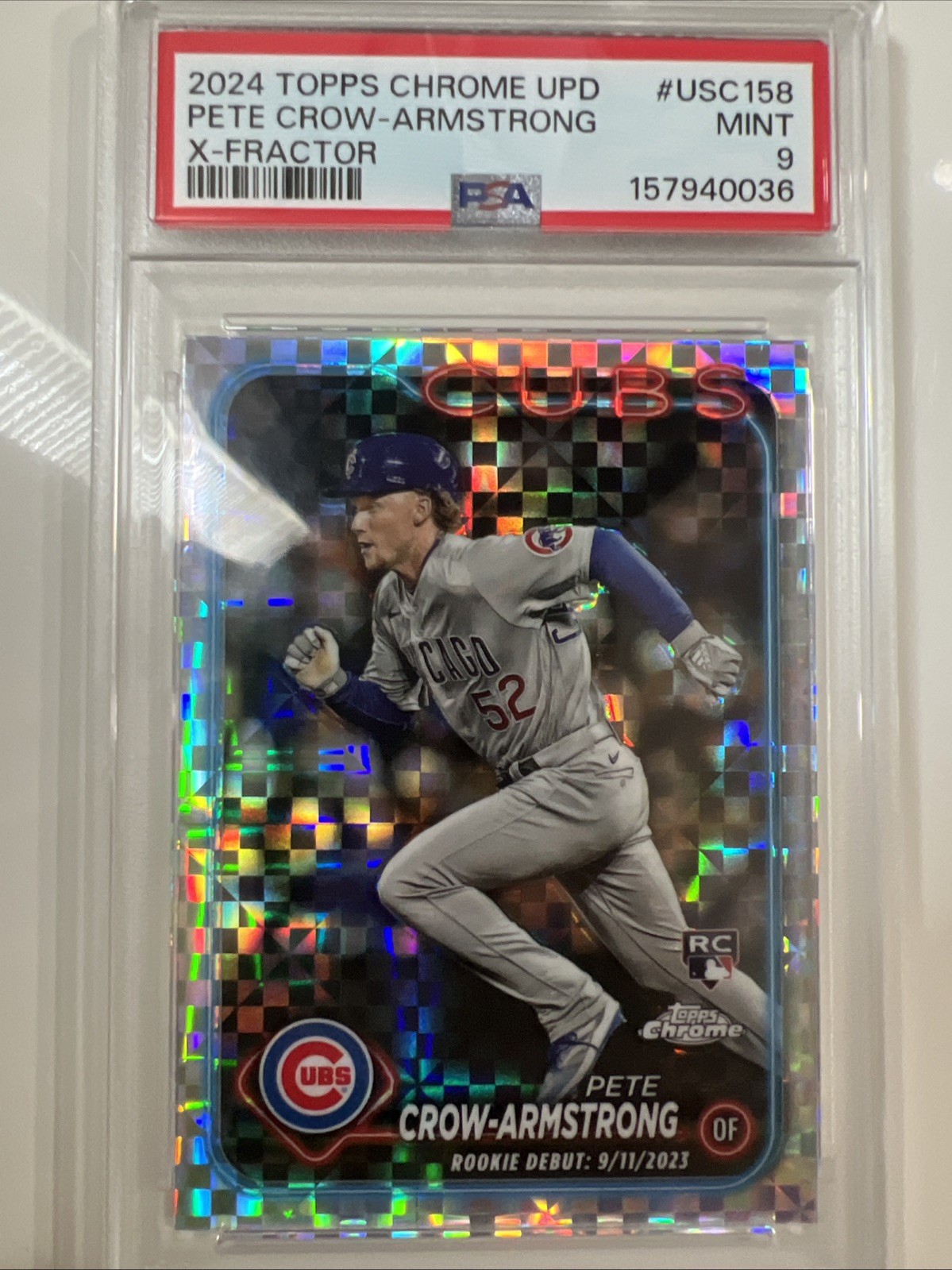 2024 Topps Chrome U.S. - Rookie Debut Pete Crow-Armstrong #USC158 X-Fractor (RC)