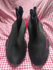 Black & Pink Balenciaga Speed Trainers Sock Sneakers UK 6 EU 39 Brand New