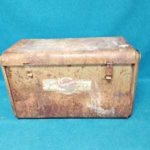 VTG 1950s poloron Thermaster Portable Metal Cooler w Handles