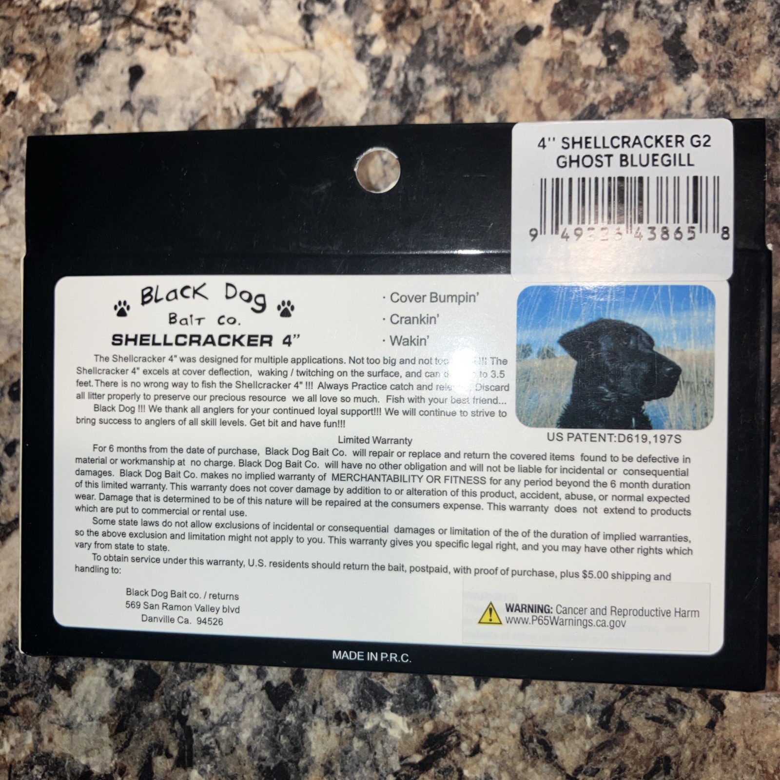 Black Dog Bait Co G2 Shellcracker Crankdown Swimbait GHOST Bluegill New  - Image 5