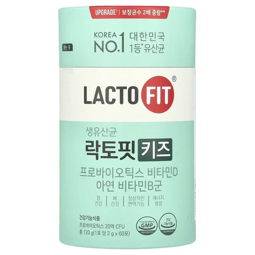Lactofit, Probiotic, Kids, 20 Billion Probiotic for Kids, 60 Sticks, 2g Each