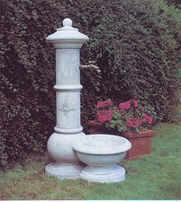 fontana da giardino esterno in marmo cemento