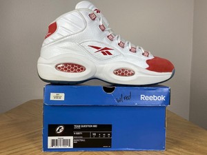 reebok question mid red toe