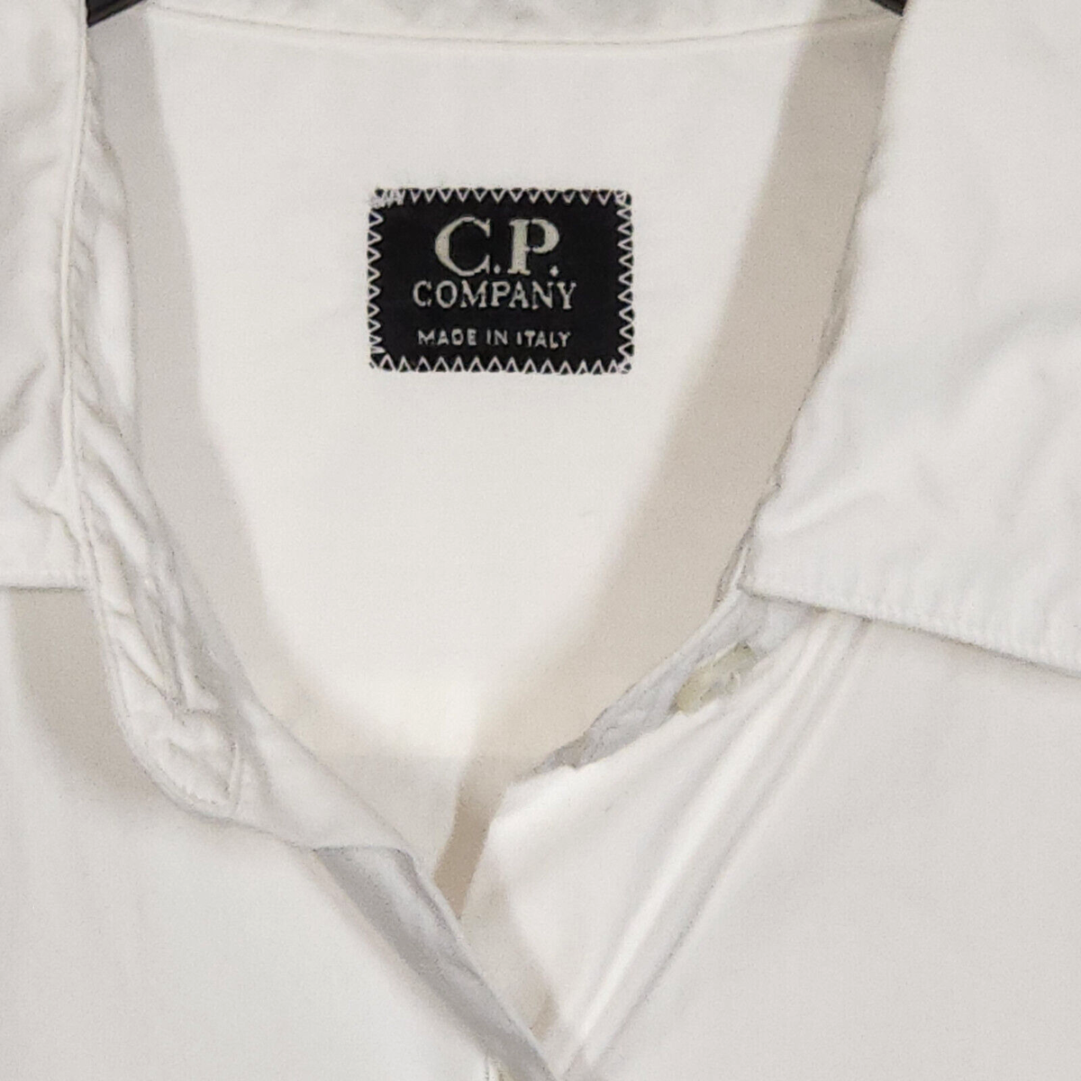 Vintage C.P. Company Made In Italy White Button Up Long Sleeve