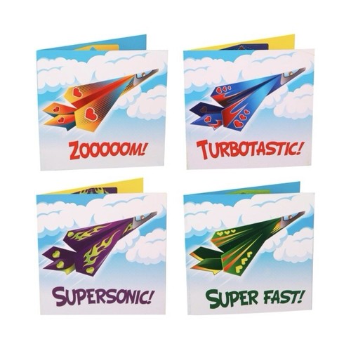 28-Pack Flying Paper Airplanes Toy Valentines Cards - Picture 3 of 5