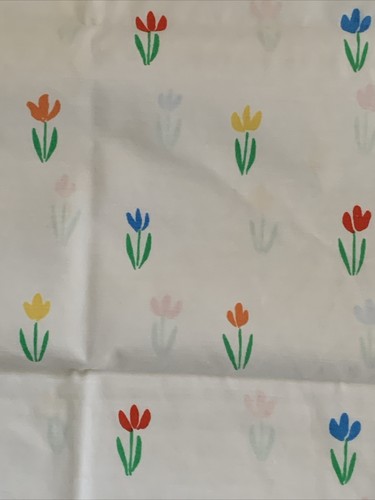 VTG New Sealed 1960's Wamsutta Ultracale Twin Fitted Sheet Pillow Case Tulips - Picture 4 of 6