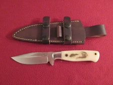 CFK IPAK Handmade D2 Custom NUDE WOMAN ART Scrimshaw Bone Hunting Sport Knife