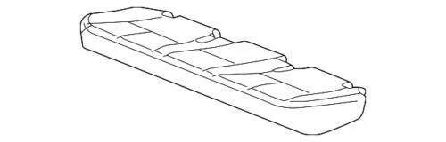 Genuine GM 2005-2007 Saturn Vue Cover Assembly Rear Seat Cushion Gray 15813970