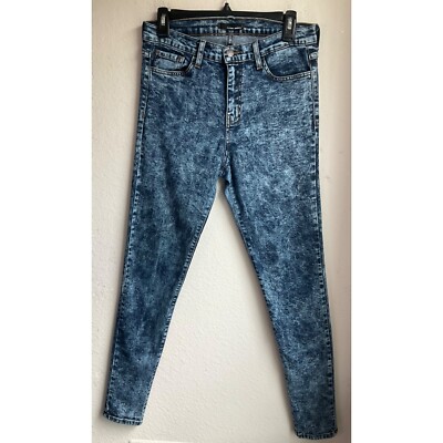 Flying Monkey Women's Sz 11 Skinny Jeans Blue Acid Wash Made USA Y2K
