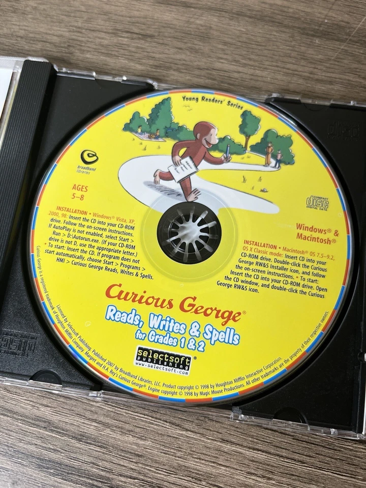 Curious George Reads, Writes & Spells For 1st & 2nd Grade CD - Image 2 of 4
